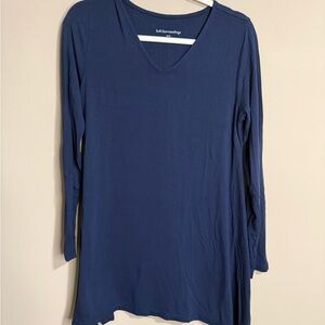 Soft Surroundings Deep Blue Long Sleeve Top